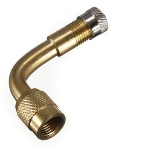 1Pcs Della Bicicletta Auto Moto Pneumatico In Ottone Valvola di 90 Gradi di Estensione Tubo Della Valvola In Metallo Asta di Prolunga Gonfiabile Ugello Tubo di Prolunga - Product Image 2