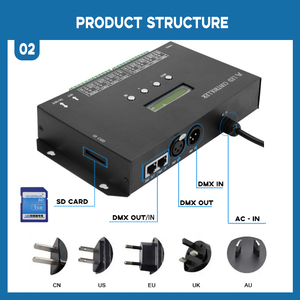 Coupon <span class=keywords><strong>de</strong></span> réduction à durée limitée 8 ports Artnet DMX SPI LED Pixel H807SA Carte SD Contrôleur <span class=keywords><strong>de</strong></span> console DMX512 - Product Image 3