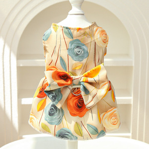 3D Rose Dress <b>For</b> <b>Cats</b> Summer Style Thin Skirt Pet <b>Clothes</b> - Product Image 3