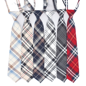 Yiqun <span class=keywords><strong>tr</strong></span> plaid mélangé hommes et femmes vêtements de travail accessoires japonais preppy uniforme cravate - Product Image 1