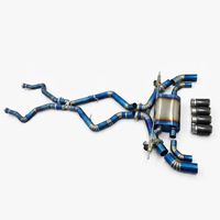 Système d'échappement en titane bleu brûlé pour BMW X5M F85 X6M F86 4.4T, soudé TIG, X-Pipe, Valvetronic, Catback