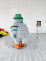 Costume de mascotte gonflable publicitaire OEM en forme de mouette, tenue de mascotte d'oiseau en peluche pour adulte, idéal pour la promotion de marques de bière, les événements et les défilés
