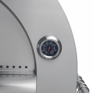 Four à pizza extérieur en acier inoxydable de 32 pouces, calibre 20, au gaz et au bois, allumage manuel par impulsions, 1 brûleur, porte amovible, neuf - Product Image 1