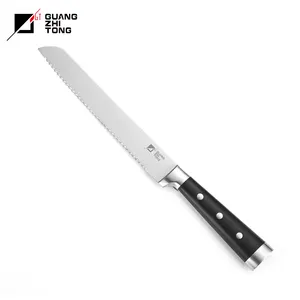 8-Inch Full Tang Handle Bread Knife POM ABS Casting Forged Steel Chinese Style Kitchen Knife With Over 20 Years Of Experience