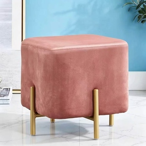 Hot Sale Nail Furniture Pedicure <b>Stool</b> for Person <b>Working</b> with Pedicure Sit and Meet Customer Luxury Golden Legs for Nail Bar - Product Image 6