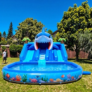 Château gonflable durable en PVC, <span class=keywords><strong>maison</strong></span> de rebond gonflable, toboggan aquatique gonflable commercial avec <span class=keywords><strong>piscine</strong></span> pour la <span class=keywords><strong>location</strong></span> - Product Image 3