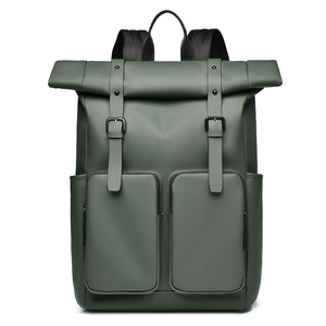Custom Popular Roll Top Laptop Backpack Men Women Casual Daypack Laptop <b>Rucksack</b> <b>Large</b> Capacity Work Business College Backpack - Product Image 3