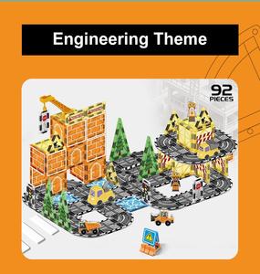 Blocchi Magnetici Educativi Serie Tematica Creativa per Bambini Giocattolo Veicolo Elettrico per l'Educazione Precoce - Product Image 2