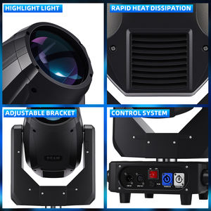 Faro a <span class=keywords><strong>Testa</strong></span> <span class=keywords><strong>Mobile</strong></span> Beam 295 da 350W per DJ, Discoteca, Bar, Matrimoni con Illuminazione <span class=keywords><strong>LED</strong></span> 16 Canali e 14 Tipi di Effetti Colore RGBW con Flight Case - Product Image 2