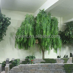 Tùy Chỉnh 4M Khổng Lồ Tự Nhiên Tìm Kiếm Sợi Thủy Tinh Giả Cây Liễu Cho Trang Trí Nhân Tạo Khóc Cây Liễu Ngoài Trời Màu Xanh Lá Cây Cây - Product Image 6