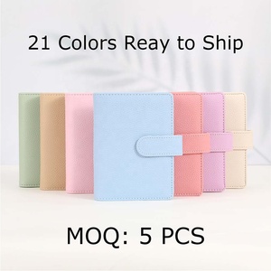Yihe Tốt Nhất Bán A7 <span class=keywords><strong>Mini</strong></span> Ngân Sách Chất Kết Dính Ví 6 Vàng Nhẫn Pebble Da Với Fly Lá-Văn Phòng Quà Tặng - Product Image 2