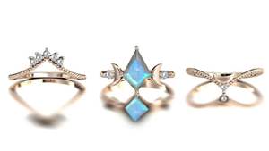 แหวนหมั้นลาบราดอไรต์ทรงว่าว น้ำหนัก 2.00 กะรัต เงินแท้ ดีไซน์สวยโดดเด่น เหมาะสำหรับงานแต่งงานและงานปาร์ตี้ - Product Image 2