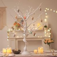S0350 24 "Noël Fête De Mariage Table Pièce Maîtresse Décoration Faux Manzanita Faux Arbre Branches Blanc Noir Arbres Artificiels