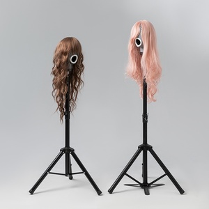 Soporte Grande <span class=keywords><strong>de</strong></span> Plástico para Secar Pelucas con Soporte para Secador <span class=keywords><strong>de</strong></span> Pelo, Cabeza <span class=keywords><strong>de</strong></span> Maniquí Unisex para Adultos, Modelo <span class=keywords><strong>de</strong></span> Peluquería - Product Image 2