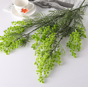 K161 Yboland Fleurs artificielles en acacia, Mimosa jaune, Branche de cerisier, Décoration florale pour mariage et cadeau de la Fête <span class=keywords><strong>des</strong></span> Femmes - Product Image 4