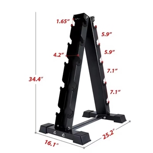 Support de <span class=keywords><strong>rangement</strong></span> pour haltères hexagonaux de 5 à 25 lb, en acier, en forme de A, pour équipement de <span class=keywords><strong>musculation</strong></span>, directement de l'usine - Product Image 3