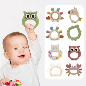 Tùy chỉnh BPA free Silicone bé Teether đồ chơi phim hoạt hình hình dạng bé teeting Đồ chơi Bộ Quà Tặng saft mềm <span class=keywords><strong>Chew</strong></span> cảm giác Silicone sản phẩm em bé - Product Image 5