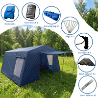 Tente de camping pliable portable HOSA de haute qualité pour grande famille, 4-8 personnes, grande capacité, en polyester imperméable