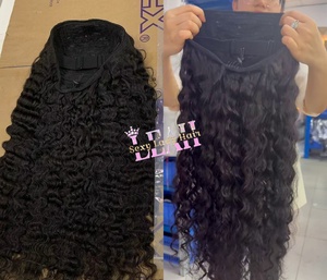 Peluca Media 3 en 1 Wear Go, 180% de Densidad, Rizada Afro Birmana, Sin Pegamento, Ajustable con Cordón, Pelucas Medias Rizadas Afro - Product Image 2