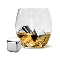 Pierres à whisky personnalisées en acier inoxydable 304, blocs de glace réutilisables avec boutons, prix d'usine, vente en gros