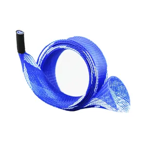 Vente en gros de manchon de protection de canne à pêche en maille extensible PET personnalisé EKO protecteur de tube tressé outils de pêche haute abrasion