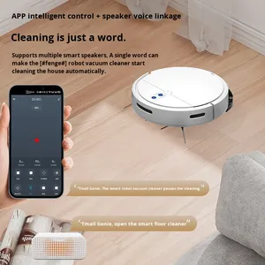 Hoàn toàn tự động thông minh tự làm sạch Robot chân không lau kết hợp ướt khô sàn làm sạch di động điều khiển từ xa cho khách sạn phòng khách - Product Image 2