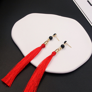 Boucles d'oreilles pendantes <span class=keywords><strong>Anime</strong></span> Virtual YouTuber Vox Akuma Red Tassel Nijisanji EN Luxiem Cosplay - Product Image 5