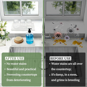 2 piezas de posavasos de diatomita absorbentes de agua, alfombrillas de piedra de secado rápido, bandejas de piedra <span class=keywords><strong>para</strong></span> secado, bandeja <span class=keywords><strong>para</strong></span> jabón, utilizadas <span class=keywords><strong>para</strong></span> jabones de manos - Product Image 5