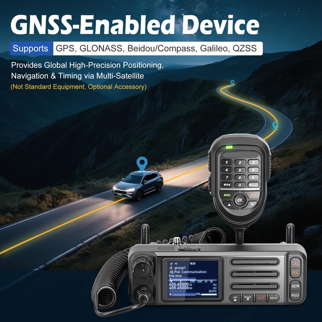 Dual Mode Vehicle Mounted POC Radio for Outdoor Construction Site Dedicated Fleet Car Mounted Intercom with Microphone