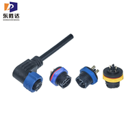 L90 ° Conector M20, Adaptadores de 2, 3 y 4 Pines, Par de Cables, Panel Macho Hembra, Enchufe, Cable Eléctrico, Conector Impermeable IP67