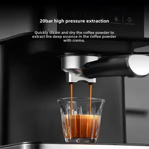 Cafetera Espresso Automática Portátil de 20 Bares, Tipo Italiano, de Acero Inoxidable, con Vaporizador de Leche para Cappuccino, Latte y Mocha - Product Image 3