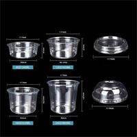 Op maat gemaakte logo/kleur 8-32oz transparante PET wegwerpcontainers & saladebekers voor fruit, groenten, delicatessen, acai bowls met koepel-/platte deksels