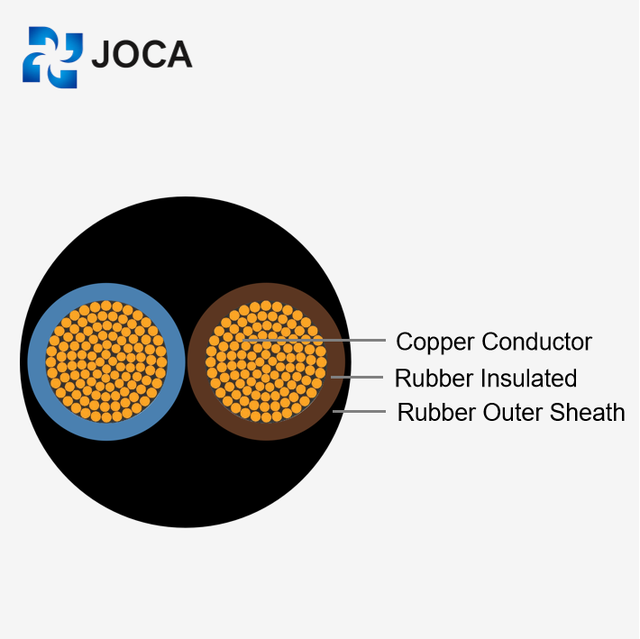 JOCA H07RN-F EPR Insulated Flexible Copper Submersible Power Cable IP68 450/750V 25mm2 35mm2 for Water Pump