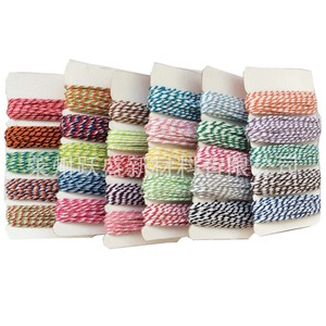 Venta al por mayor directa de fábrica de cordón de algodón bicolor para decoración, envoltura de dumplings de arroz, hilo de algodón de colores, papel de 2 mm - Product Image 1