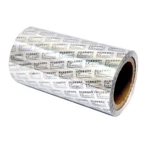 Papel de aluminio de blíster imprimible médico personalizado para embalaje de blíster de sellado de píldoras