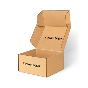 Custom Printing Brand Logo Luxury Kraft Mailing Gift Box Packaging For Clothing Corrugated Shipping Packaging Box