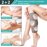 Masseur de mollet à pression d'air sans fil Masseur de jambes à compression chaude pour la relaxation musculaire des pieds et la circulation sanguine