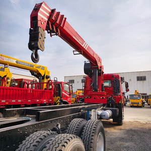 شاحنة سحب بحمولة 10 طن و12 طن و14 طن مع رافعة، شاحنة مسطحة مع رافعة ذات ذراع متحرك - Product Image 4