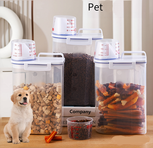 Pet Food Storage Container With Airtight Seal and Measuring Cup for Dog Cat Kibble Dry Treats Home Kitchen Pantry Organization - Product Image 1