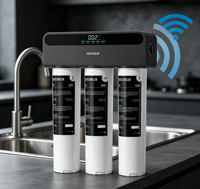 Purificateur d'eau RO sans réservoir 800 GPD avec Wi-Fi, non électrique, à installer sous l'évier, avec fonction autonettoyante pour la maison, l'hôtel, le bureau