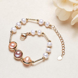 สร้อยข้อมือไข่มุกน้ำจืดสไตล์ชาติพันธุ์ทำมือขายส่ง ดีไซน์ไข่มุกบาโรก งานฝีมือประณีตจากซูจี - Product Image 4