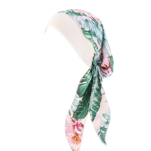 Bonnet élastique à large bord de style rustique, <span class=keywords><strong>turban</strong></span> d'été pour chimiothérapie, <span class=keywords><strong>foulard</strong></span> pour cheveux longs, couvre-chef pour femmes, chapeaux pour le <span class=keywords><strong>cancer</strong></span>, bandana - Product Image 3