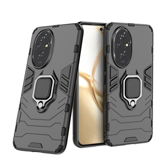 Slim Hard Plastic Shockproof Case Shell with Ring-holder Full Protective Back Cover Phone Case for Huawei Honor 200