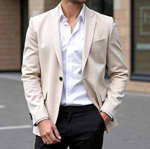 <span class=keywords><strong>Veste</strong></span> de costume unie à un bouton pour <span class=keywords><strong>homme</strong></span>, <span class=keywords><strong>veste</strong></span> de costume décontractée slim fit pour <span class=keywords><strong>homme</strong></span> - Product Image 4