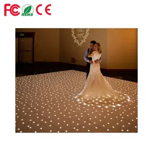 租用白色光泽无线遥控器闪烁的LED星光舞池，用于婚礼派对迪斯科活动