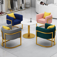Fauteuils de loisirs en métal et velours doré, style nordique moderne, ensemble de fauteuils d'appoint de luxe pour salon et salle d'attente