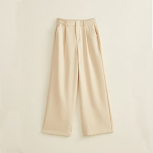 <span class=keywords><strong>Pantaloni</strong></span> a pieghe a gamba larga personalizzati 2024 autunno <span class=keywords><strong>pantaloni</strong></span> chino alla moda Casual dritti eleganti da lavoro da ufficio da donna <span class=keywords><strong>pantaloni</strong></span> da abito <span class=keywords><strong>Beige</strong></span> arricciati - Product Image 5