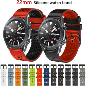 สายนาฬิกาผู้ชายสองสีขนาด 22 มม. สายนาฬิกาทดแทนสำหรับ Garmin Vivoactive <span class=keywords><strong>4</strong></span> สายนาฬิกาซิลิโคน - Product Image 1