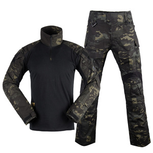 เสื้อเชิ้ตแขนยาวลายพราง <span class=keywords><strong>G3P</strong></span> สำหรับผู้ชาย เหมาะสำหรับกิจกรรมกลางแจ้ง ชุดยุทธวิธีแบบฟร็อกแมน พร้อมกางเกงยุทธวิธีลายพราง - Product Image 4