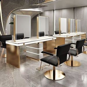 Barber Shop New Arrival Hair Salon <b>Mirror</b> with Marble <b>Table</b> Hair Salon <b>Mirror</b> Stand Single-sided or Double-sided <b>Mirror</b> - Product Image 4